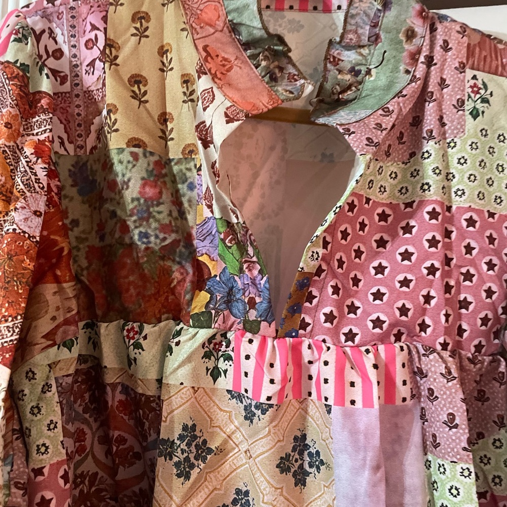 Boutique Nwt Multicolor Patchwork Blouse Size 5x … - image 3